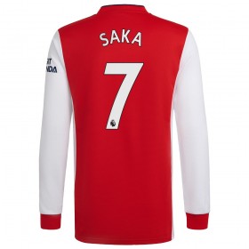 Koszulka Arsenal Bukayo Saka 7 Domowe Stroje Piłkarskie 2021/22 Długi Rękaw